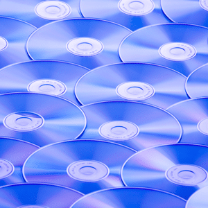Many blue computer disks