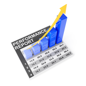 Performance report showing upward trend