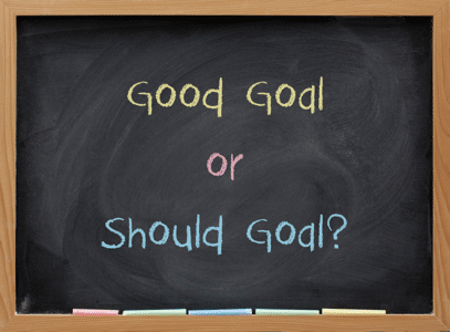Blackboard reading: Should goal or good goal