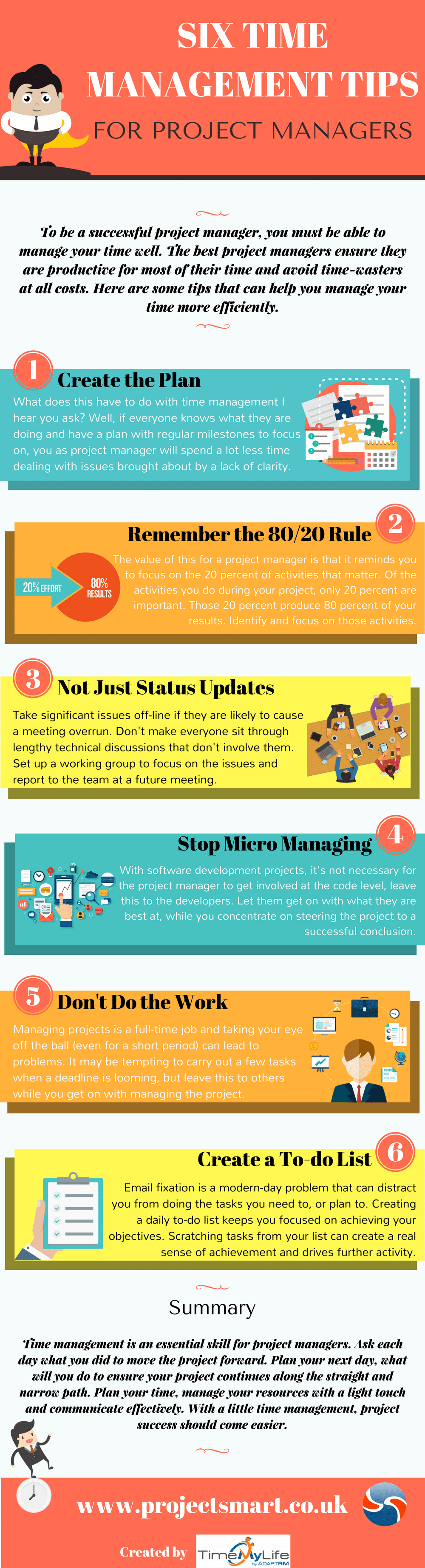 Six Time Management Tips Infographic