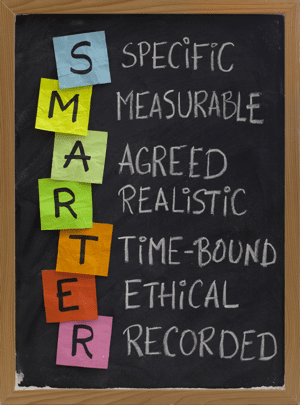 The concept SMARTER written on a blackboard
